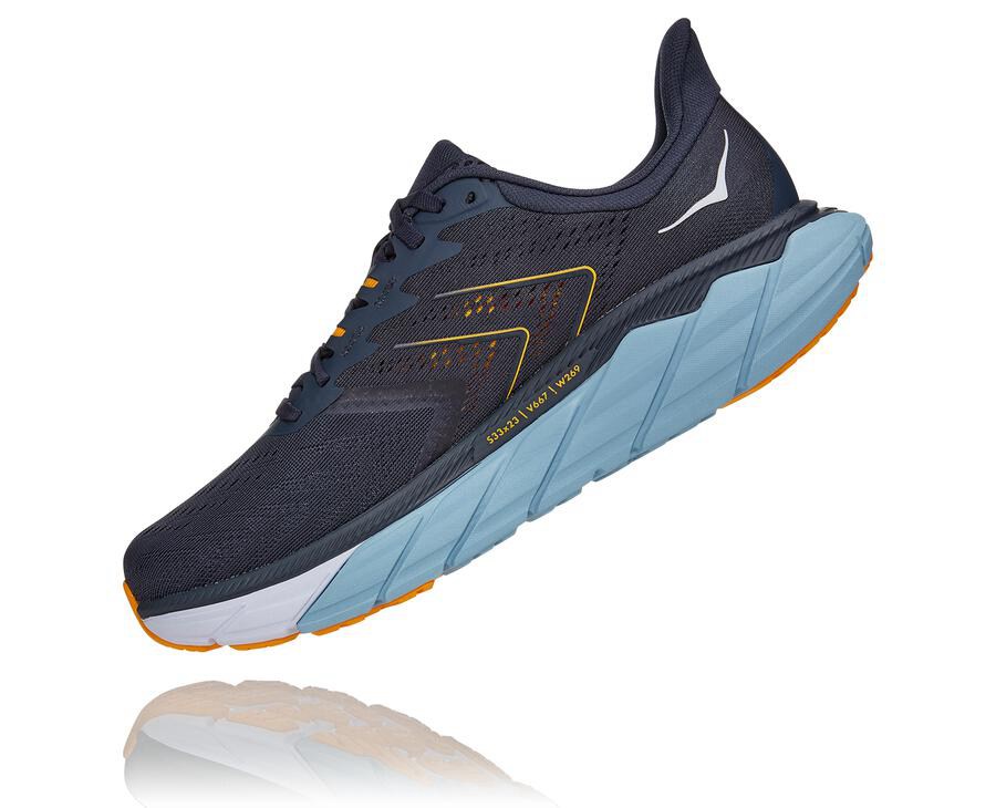 Running Shoes Mens - Hoka One One Arahi 5 - Navy - ULKPXEC-30